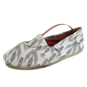 Toms‎ Women Sz 8 M Gray Flat Fabric Shoes